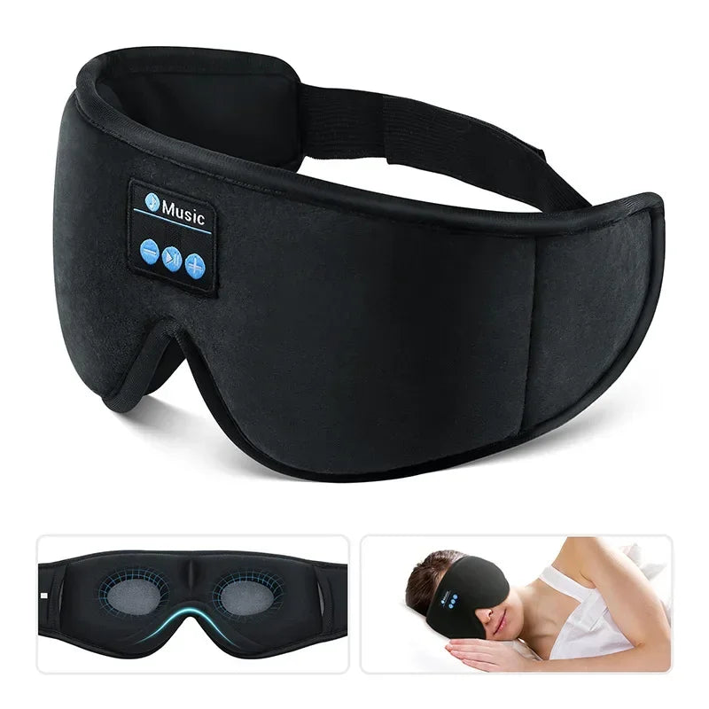 3D Eye Mask Music Play Sleeping Headphones With Built-In HD