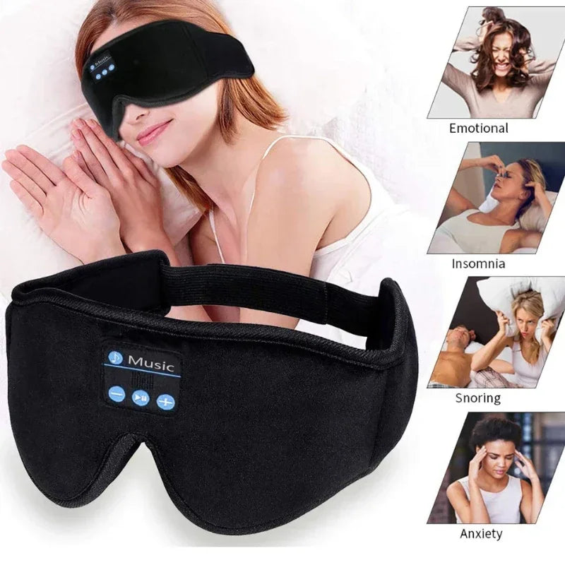 3D Eye Mask Music Play Sleeping Headphones With Built-In HD