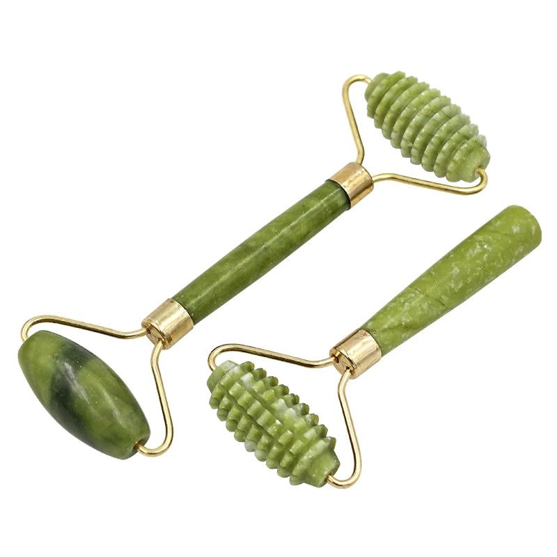 2pcs Massager Set for Face Care Jade Rollers Natural Massage